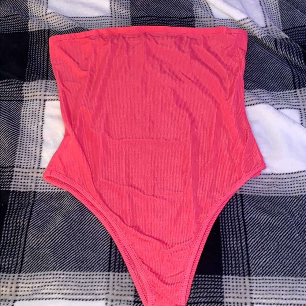 pink bodysuit tube top
